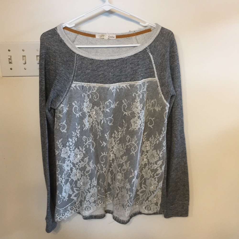Lace sweatshirt
